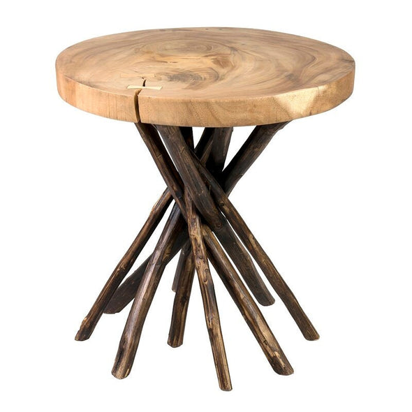 Solid Wood Tree Stump End Table Perfect for Bringing A Natural Touch To Any Room Natural Source Material