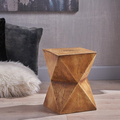 Natural Concrete Block End Table Accentuate your Space Accent Table Brings Both your Indoor and Outdoor Spaces A Modern Aesthetic