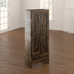 Brown Storage Cabinet Spot to Tuck Away Anything from Seasonal Clothes and Spare Linens to Canned Food and Coffee Cups