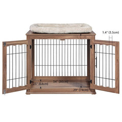 Pet Crate Perfect for A Small Size Dog Dual-Purpose Elegant Side Table, End Table, and Nightstand for More Storage Space