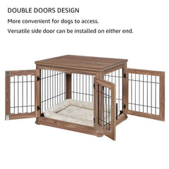 Pet Crate Perfect for A Small Size Dog Dual-Purpose Elegant Side Table, End Table, and Nightstand for More Storage Space