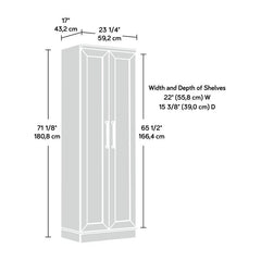 4 - Shelf Storage Cabinet Four Adjustable Shelves to Store Anything From Pantry Food to Fluffy Bathroom Towels Perfect for Organize