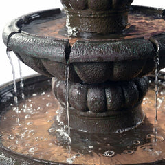 Deluxe Pineapple 2-Tier Waterfall Fountain Weatherproof, Rust-Resistant, and Resilient. Relax to the Sounds of the Soft, Natural Water Flow