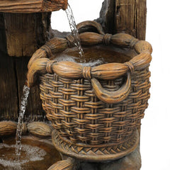 Resin Arch Window Baskets Outdoor Fountain Give your Garden or Patio A Rustic Touch with this Farmhouse Themed Outdoor Polyresin Fountain