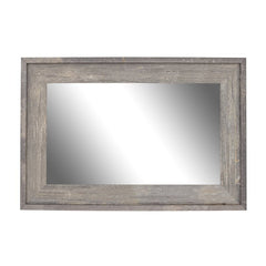 Reclaimed Gray Distressed Bathroom Vanity Mirror Horizontal and Vertical Orientation Non-Beveled Edge for A Brilliant Reflection