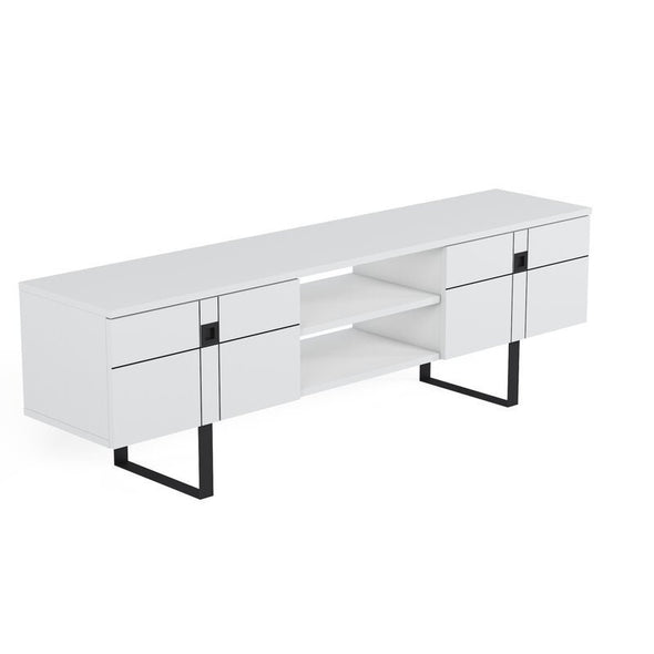 White TV Stand for TVs up to 75" For Living Room and Entertainment Areas Perfect for your Tv Stand