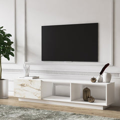 TV Stand for TVs up to 85" This TV Stand Brings Plenty of Essential Storage and A Sleek Design to your Living Room or Bedroom