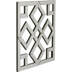 Lattice Wall Mirror This Mirror Features An Interlocking Design of Mirrored Lattice Perfect for your Any Room