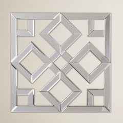 Lattice Wall Mirror This Mirror Features An Interlocking Design of Mirrored Lattice Perfect for your Any Room