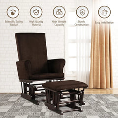 Brown Abi-Rose Rocking Chair Provides Strong Support and Stability Perfect Relaxing and Napping