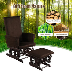 Brown Abi-Rose Rocking Chair Provides Strong Support and Stability Perfect Relaxing and Napping