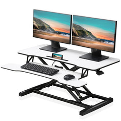 White Standing Desk Portable Standing Desk Converter Strikes that Perfect Balance Between Standing and Sitting Safely Balance Two Monitors on Top