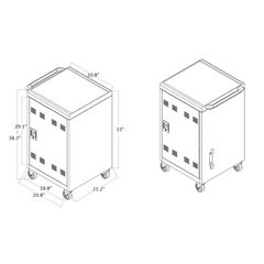 Adjustable Laptop Cart Provide Quick and Smooth Mobility Indoor Design