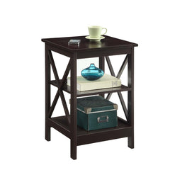 End Table Traditional Space Displaying a Clean Lined Silhouette and X-shaped