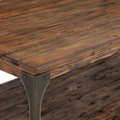 Coffee Table Reclaimed Wood Planks Come Awash in a Warm Bourbon Finish