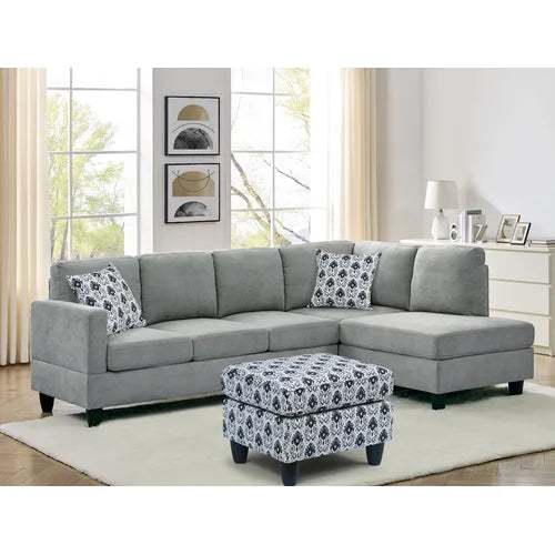 Bannockburn Sectional With Ottoman Durable Comfortable Upholstery Design