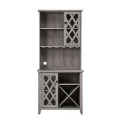 Gray Bar Cabinet Ideal for Housing Serveware Perfect for Organize