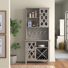 Gray Bar Cabinet Ideal for Housing Serveware Perfect for Organize