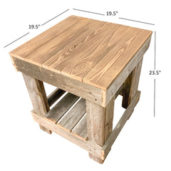 Barnwood End Table - Natural End Table Next to your Favorite Seat Lower Shelf to Help Keep your Living Space Neat and Tidy