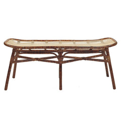 Wicker Bench Offers A Spot To Sit in Any Space. Crafted from Rattan Support up to 400 lbs