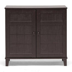 Glidden Dark Brown Wood Multi-use Cabinet Organize Shoes, Toys, and Other Items Neatly Behind the Double Doors of this Multi-Use Cabinet