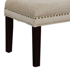 Upholstered Bench Stylish Wrapped in Solid-Hued Upholstery