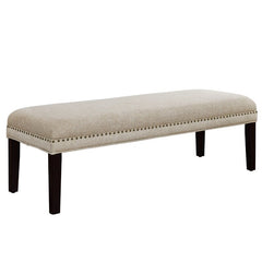 Upholstered Bench Stylish Wrapped in Solid-Hued Upholstery