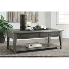 Grayish Brown Solid Wood Branbury Frame Coffee Table