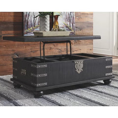 Coffee Table Raise the Living Room On Bohemian-Chic Style Lift-Top Storage Trunk