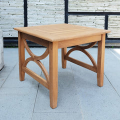 Patio Side Table Natural Perfect Teak Table for Outdoor and Indoor Use