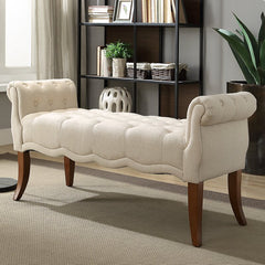 Natural Upholstered Bench Providing Spare Seating During Dinner Parties To Accenting the Entryway with A Stylish and Versatile Sitting Surface