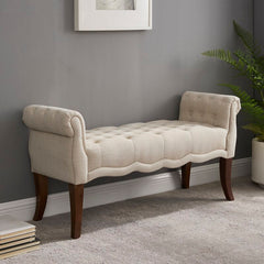 Natural Upholstered Bench Providing Spare Seating During Dinner Parties To Accenting the Entryway with A Stylish and Versatile Sitting Surface