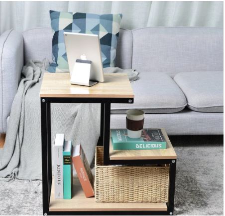 3-tier Metal Storage Shelf Side Table Elegant Side Table Can Be Displayed in Any Space