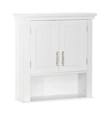 Two-Door Wall Cabinet, White Create More Space for Organizing your Bathroom Essentials