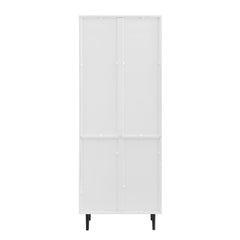 Modern Storage Cabinet - White / Acorn Bookmatch Lend A Little Show Stopping Element to your Home Organization