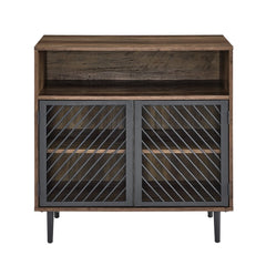 Modern Metal Door Accent Cabinet - Rustic Oak Improve your Home Organization and Storage with this Accent Cabinet