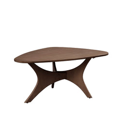 Triangle Wood Coffee Table - Brown Update your Living Space Unique Cross Base and Triangular Table top