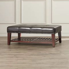 Casnovia Coffee Table Pairing the Padding of an Ottoman with the Storage of Shelving