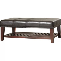 Casnovia Coffee Table Pairing the Padding of an Ottoman with the Storage of Shelving