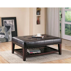 Casnovia Coffee Table Pairing the Padding of an Ottoman with the Storage of Shelving