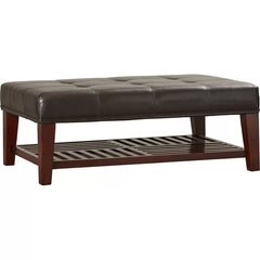 Casnovia Coffee Table Pairing the Padding of an Ottoman with the Storage of Shelving