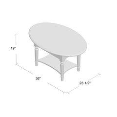 Orchid White Center Coffee Table Solid Wood