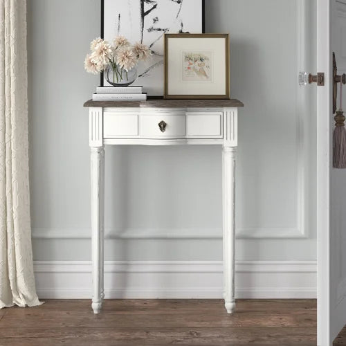 Cholet 24'' Console Table Perfect Pick for A Small Space Four Fluted Legs and A Curving Front