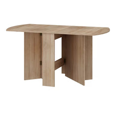 Natural Oak Clarabelle Dining Table Particleboard Solid Oak and Veneered Oak