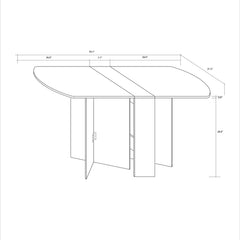 Natural Oak Clarabelle Dining Table Particleboard Solid Oak and Veneered Oak