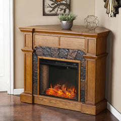 Clee with Fireplace Included Built-in Lighting Flickering LED Flames