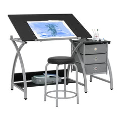 Drafting Table Provides A Comfortable Workspace Adjustable Up To 40 Degrees