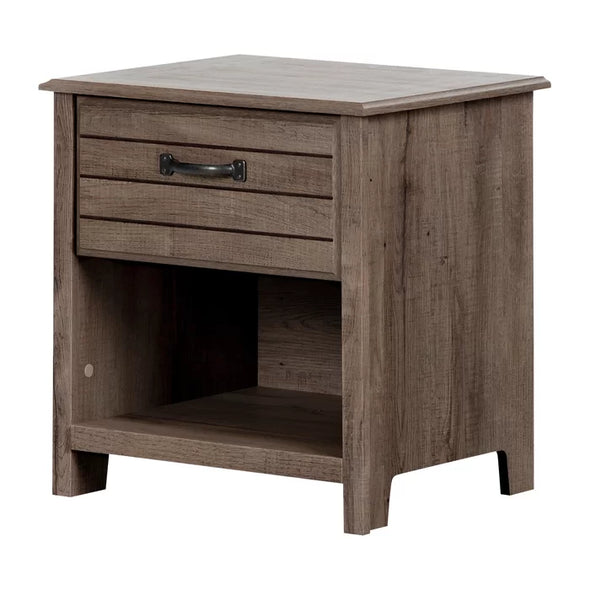 Fall Oak Cubby 1 Drawer Nightstand Classic Style Perfect for Organize