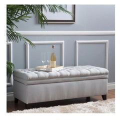 Hastings Tufted Fabric Storage Bench by Christopher Knight Home