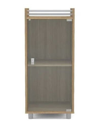 Coventry Classic Mini Bar, One Glass Door, 2 Shelves, Brown